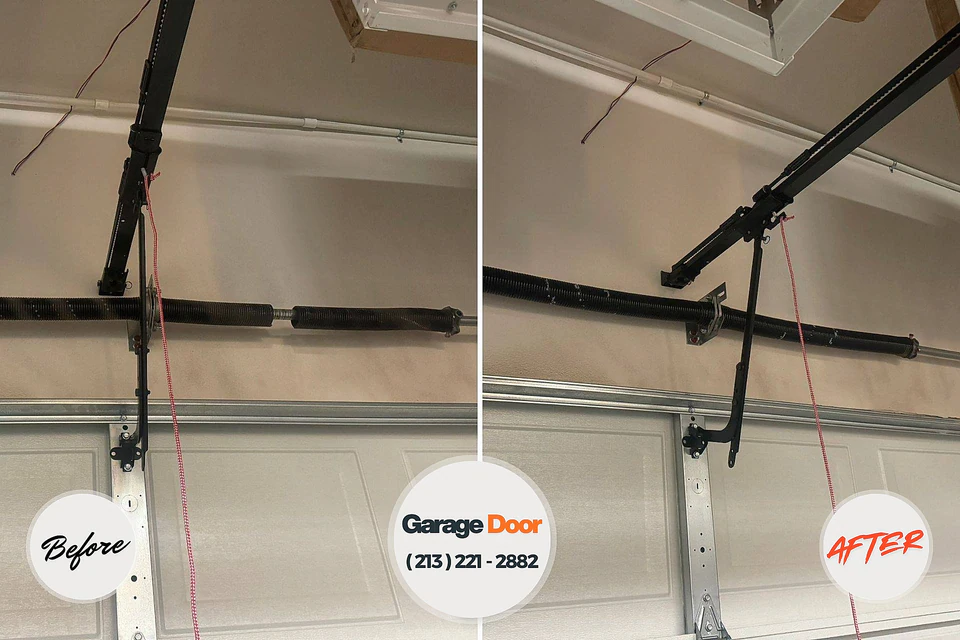 Before and after: garage door repair Indialantic, FL